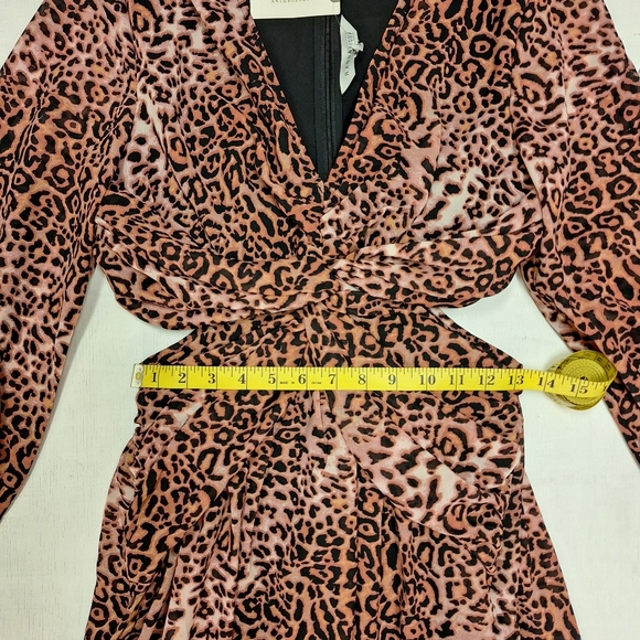 NWT Ranna Gill Anthropologie Animal Print Cutout Midi Dress - Picture 5 of 7